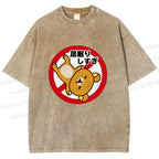 Unisex Rilakkuma Do not Sleeping too much Printed Washed Tee