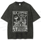 Unisex Magic Mushrooms Printed Washed Tee