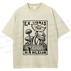 Unisex Magic Mushrooms Printed Washed Tee