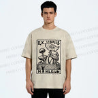 Unisex Magic Mushrooms Printed Washed Tee