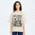 Unisex Magic Mushrooms Printed Washed Tee