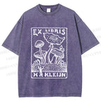 Unisex Magic Mushrooms Printed Washed Tee