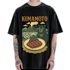 Kumamoto Mount Aso Black Bear Vintage Washed T-shirt