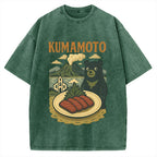 Kumamoto Mount Aso Black Bear Vintage Washed T-shirt
