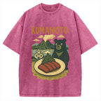 Kumamoto Mount Aso Black Bear Vintage Washed T-shirt
