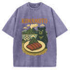 Kumamoto Mount Aso Black Bear Vintage Washed T-shirt