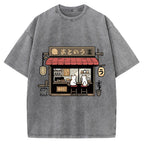 Japanese Cat Cafe Vintage Washed T-shirt