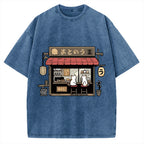 Japanese Cat Cafe Vintage Washed T-shirt