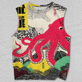 Unisex Japanese Vintage Octopus Printed Tank Top