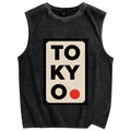 Tokyo Poster Vintage Distressed Washed Tank Top