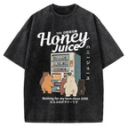 Honey Juice Bear Japanese Vending Machine Vintage Washed T-shirt