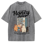 Honey Juice Bear Japanese Vending Machine Vintage Washed T-shirt