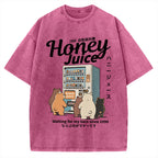 Honey Juice Bear Japanese Vending Machine Vintage Washed T-shirt