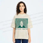 Unisex Gotta Get Thru This Cat Printed Washed Tee