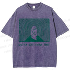 Unisex Gotta Get Thru This Cat Printed Washed Tee