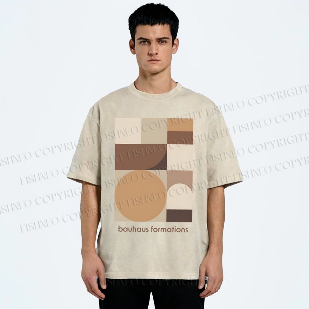 Unisex Bauhaus Formations Printed Washed Tee