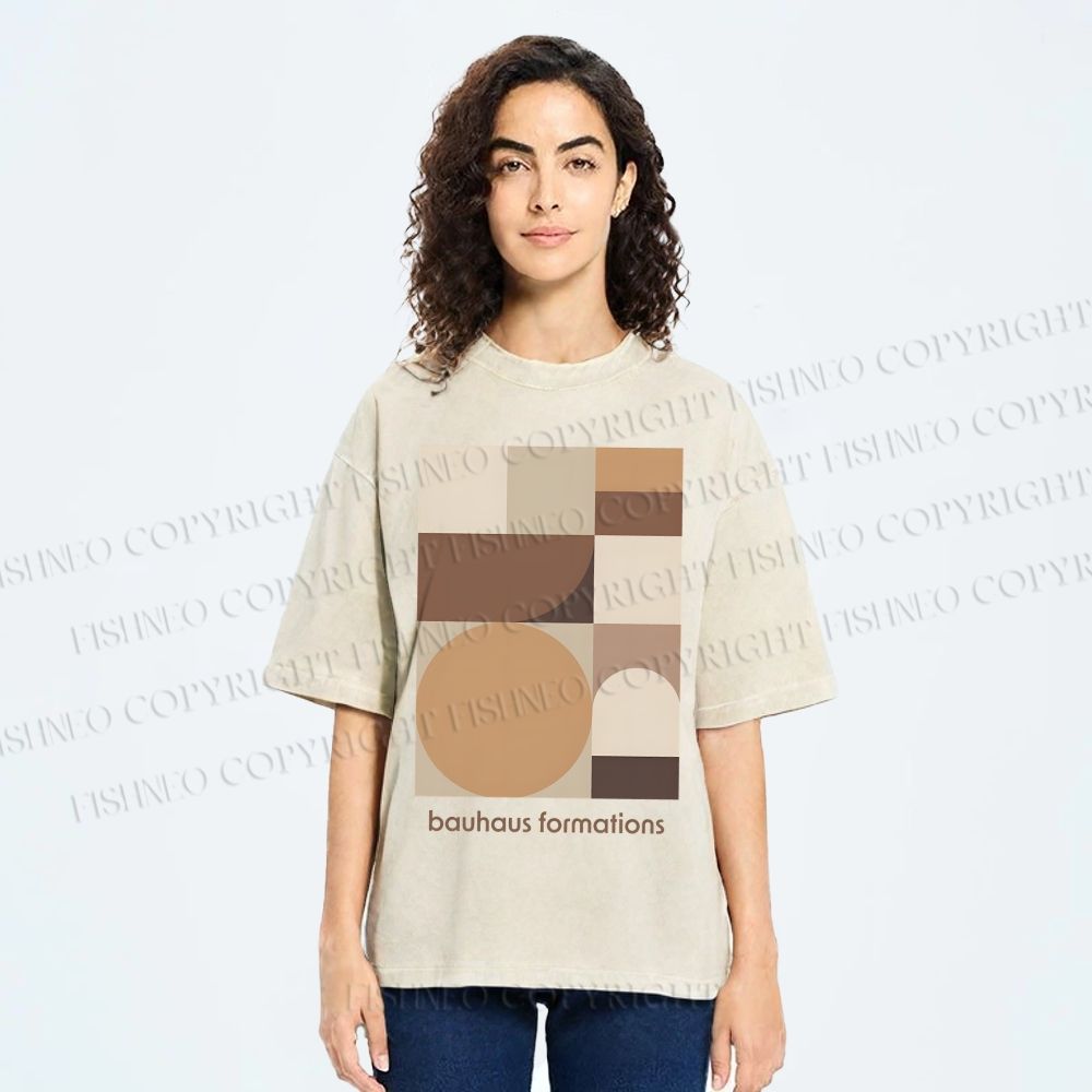 Unisex Bauhaus Formations Printed Washed Tee