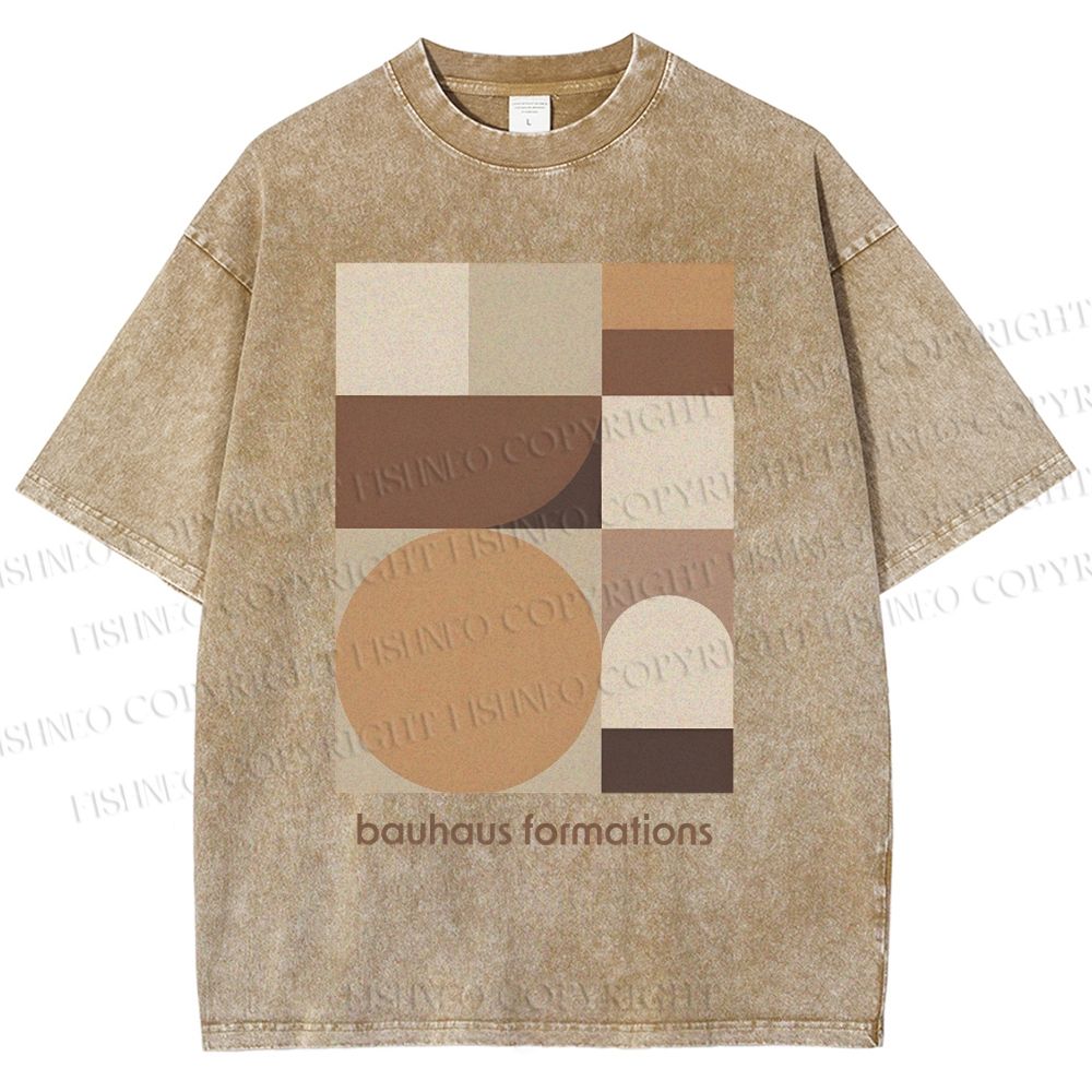 Unisex Bauhaus Formations Printed Washed Tee