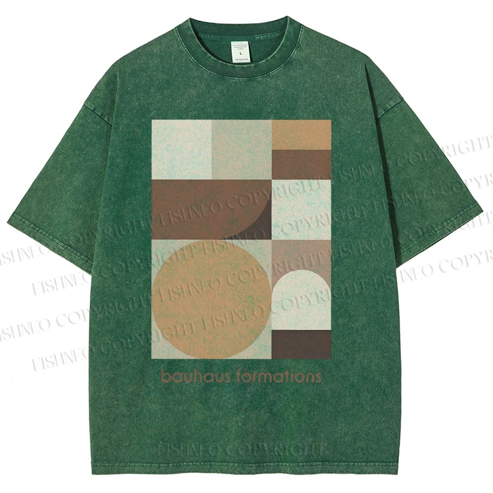 Unisex Bauhaus Formations Printed Washed Tee