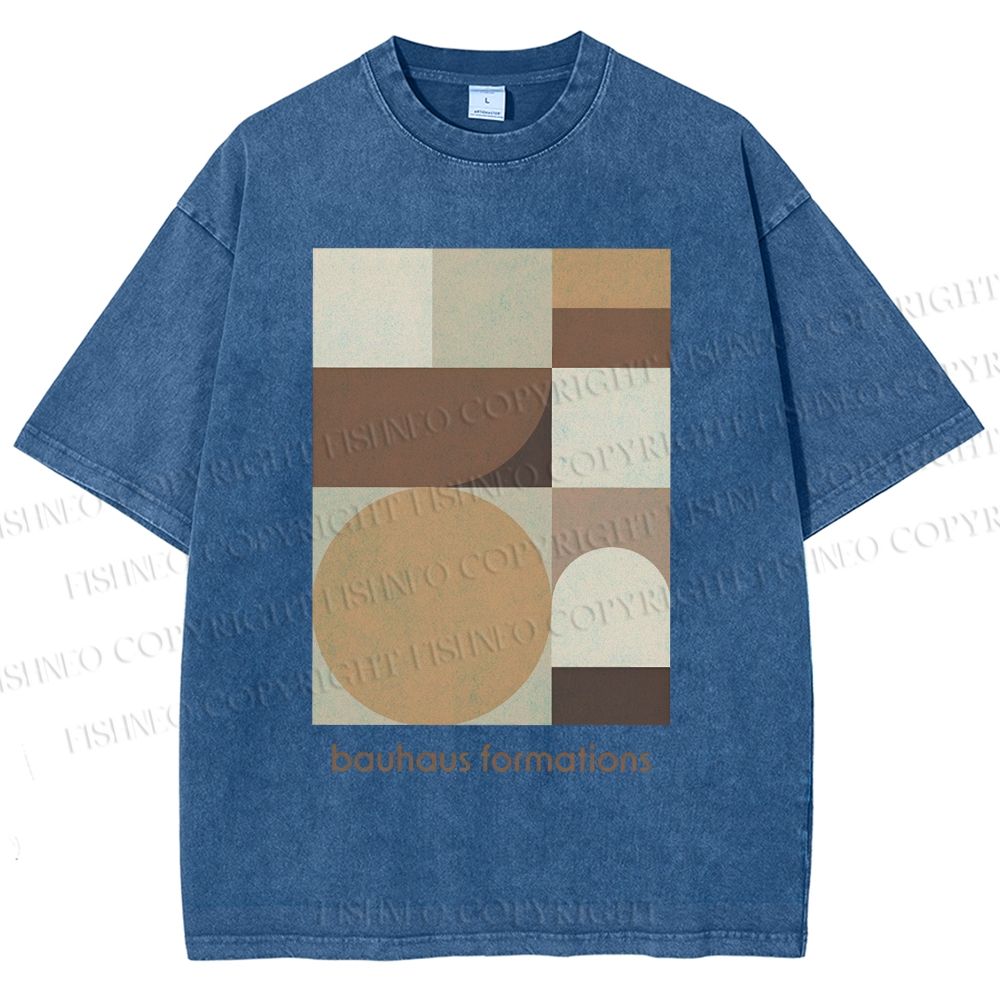 Unisex Bauhaus Formations Printed Washed Tee