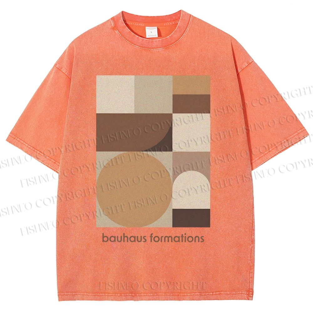 Unisex Bauhaus Formations Printed Washed Tee