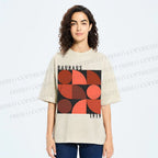 Unisex Bauhaus Geometry Printed Washed Tee