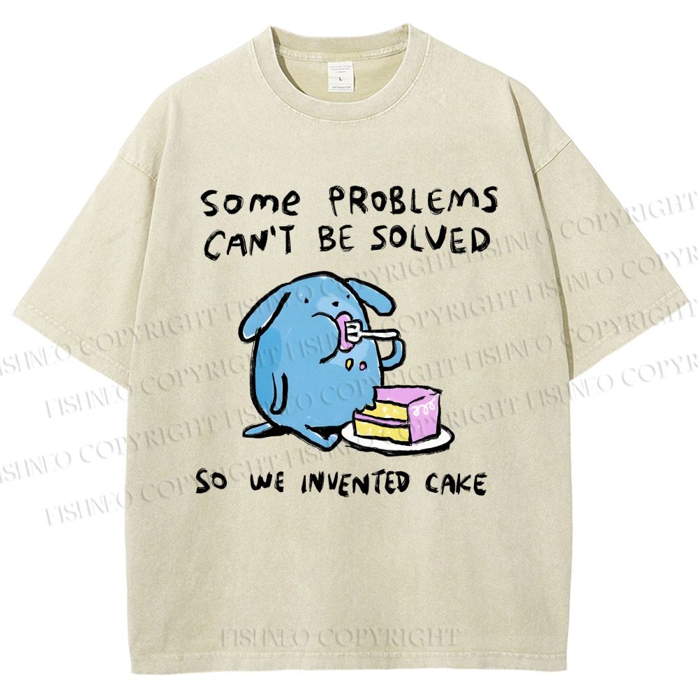 Unisex We Invented Cakes Printed Washed Tee