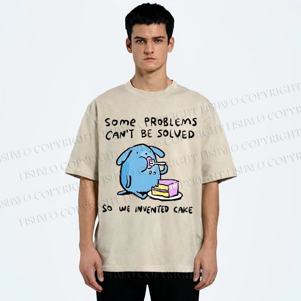 Unisex We Invented Cakes Printed Washed Tee