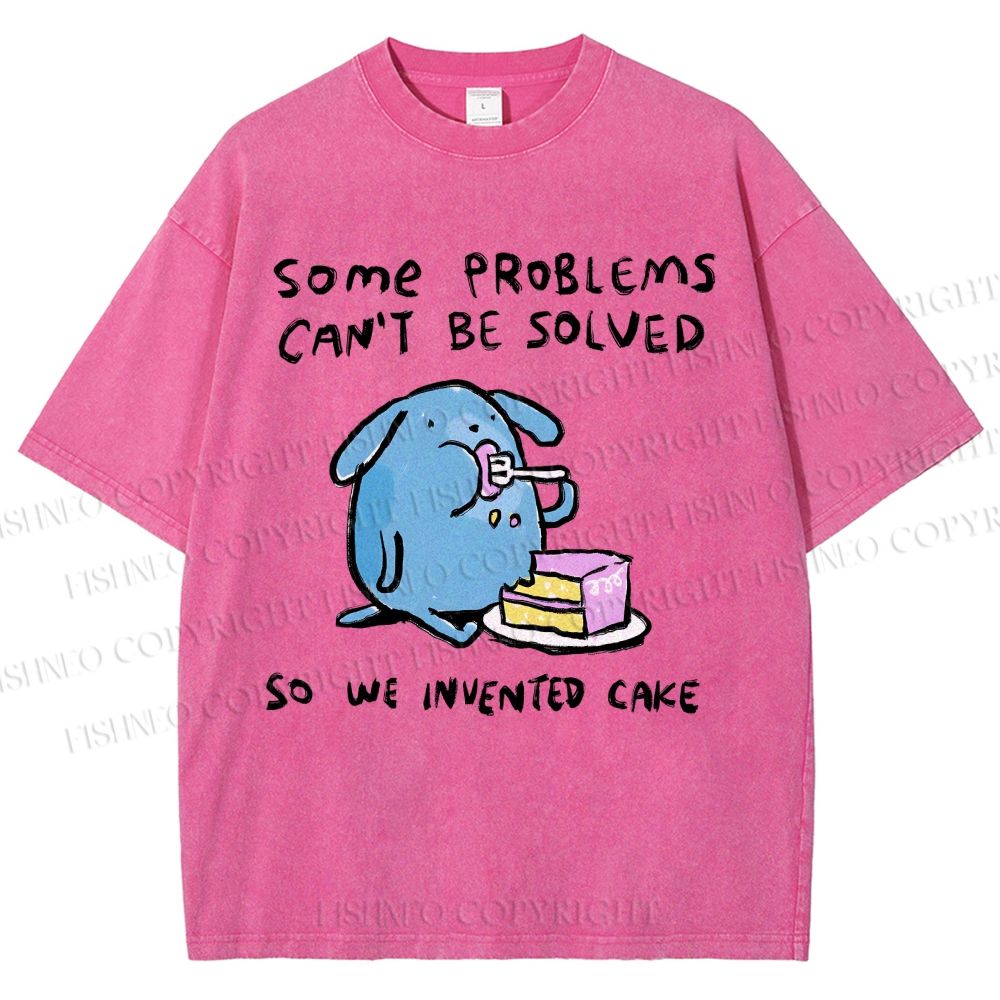 Unisex We Invented Cakes Printed Washed Tee
