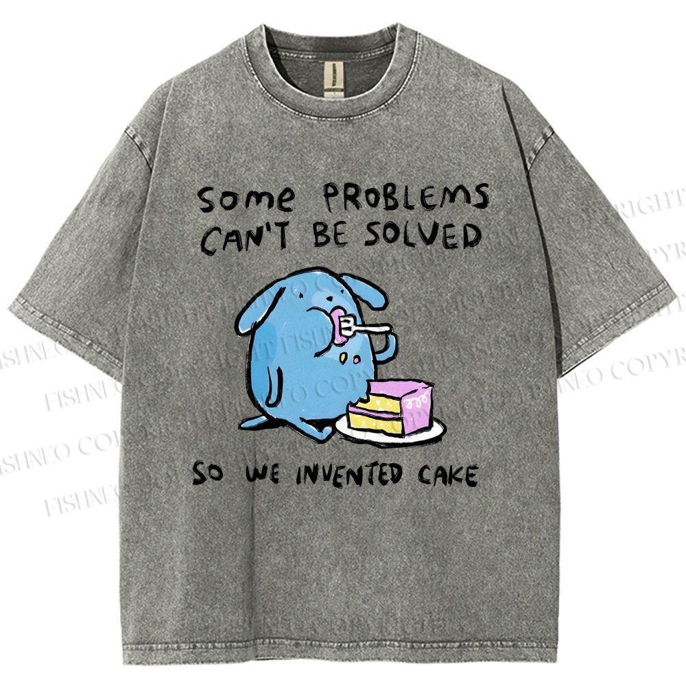 Unisex We Invented Cakes Printed Washed Tee