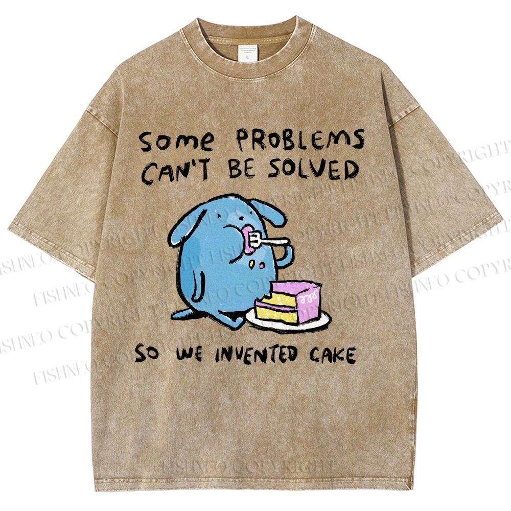 Unisex We Invented Cakes Printed Washed Tee