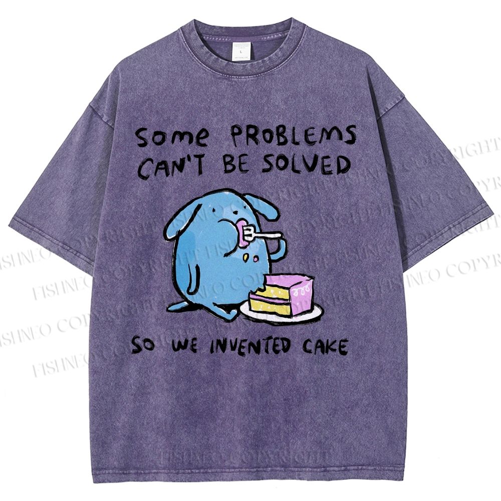 Unisex We Invented Cakes Printed Washed Tee