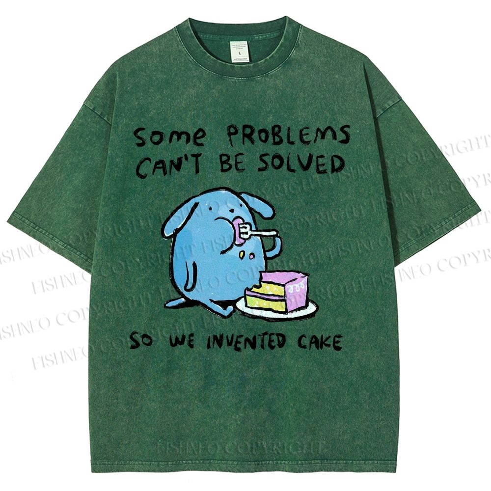 Unisex We Invented Cakes Printed Washed Tee