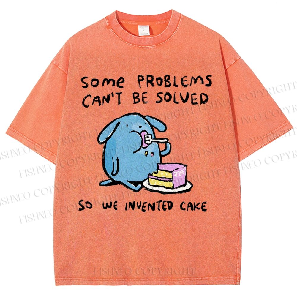 Unisex We Invented Cakes Printed Washed Tee