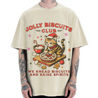 Christmas Cat Baking Vintage Washed T-shirt