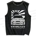 Unisex Mitsubishi Lancer Evolution V Apparel Printed Washed Tank Top