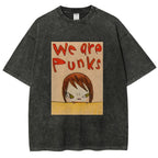 Yoshitomo Nara We Are Punks Vintage Wash Japanese Design T-Shirt
