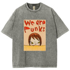 Yoshitomo Nara We Are Punks Vintage Wash Japanese Design T-Shirt