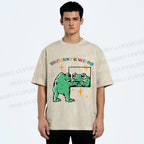 Unisex Unfunny Weird Printed Washed Tee