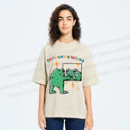Unisex Unfunny Weird Printed Washed Tee