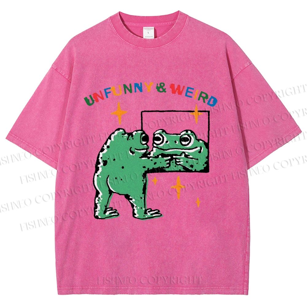 Unisex Unfunny Weird Printed Washed Tee