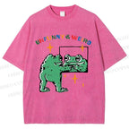 Unisex Unfunny Weird Printed Washed Tee