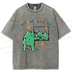 Unisex Unfunny Weird Printed Washed Tee