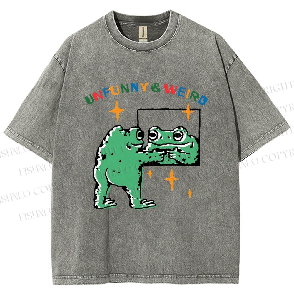 Unisex Unfunny Weird Printed Washed Tee