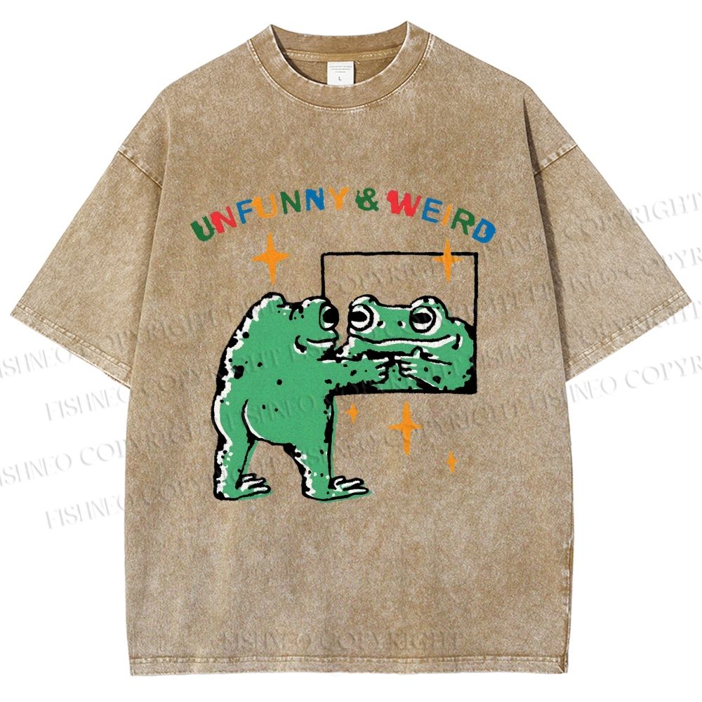Unisex Unfunny Weird Printed Washed Tee