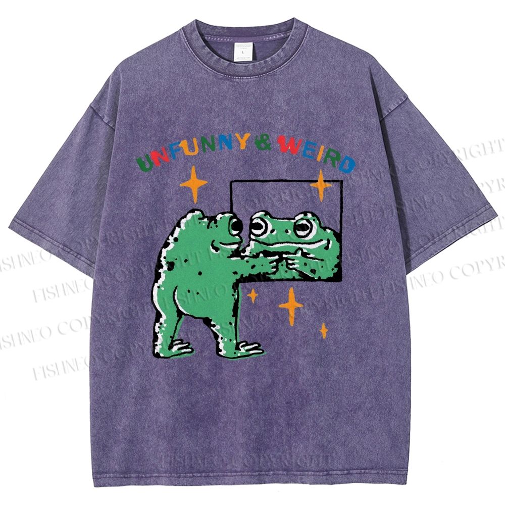Unisex Unfunny Weird Printed Washed Tee