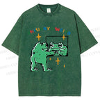 Unisex Unfunny Weird Printed Washed Tee