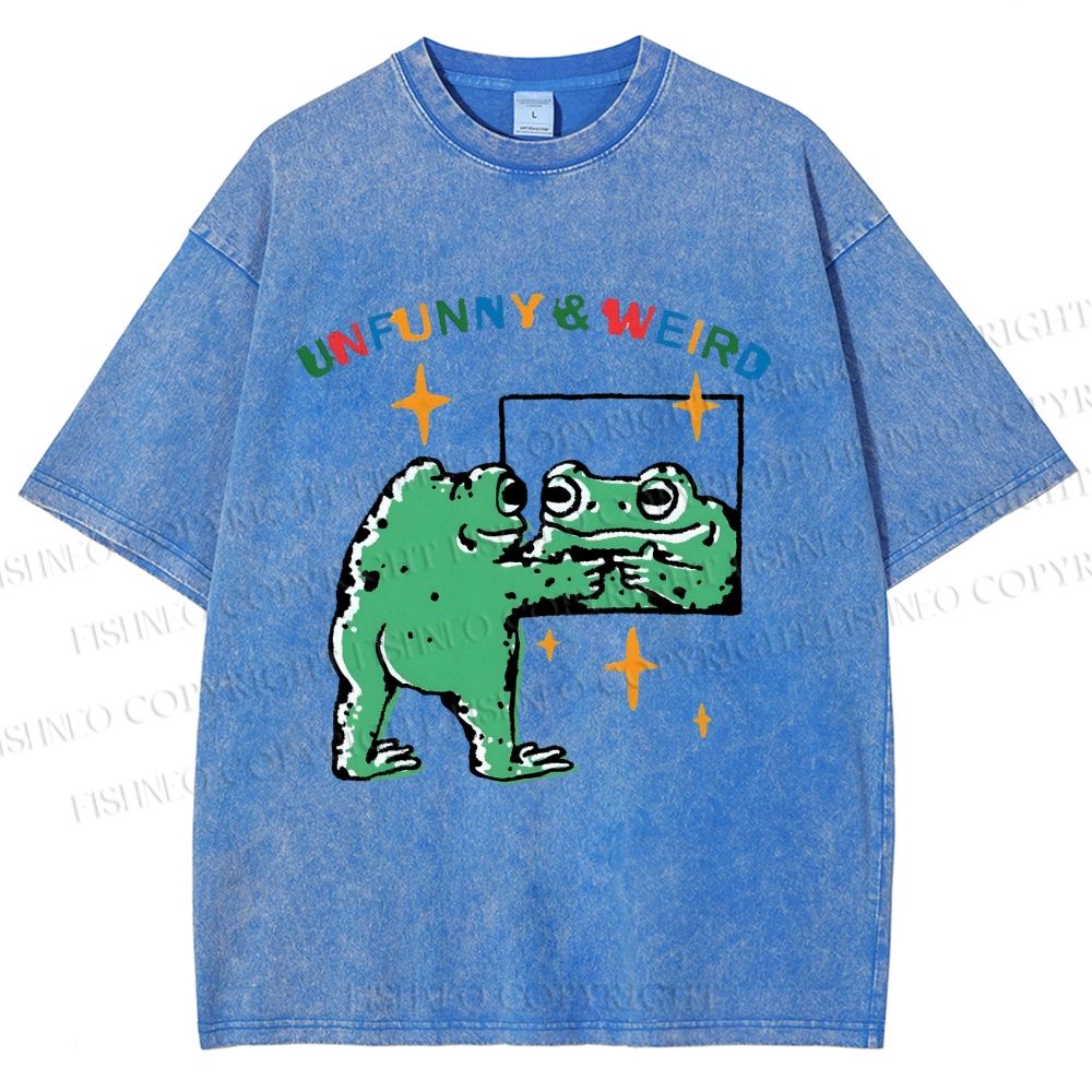 Unisex Unfunny Weird Printed Washed Tee