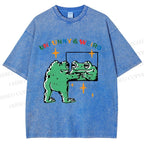 Unisex Unfunny Weird Printed Washed Tee