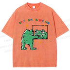 Unisex Unfunny Weird Printed Washed Tee